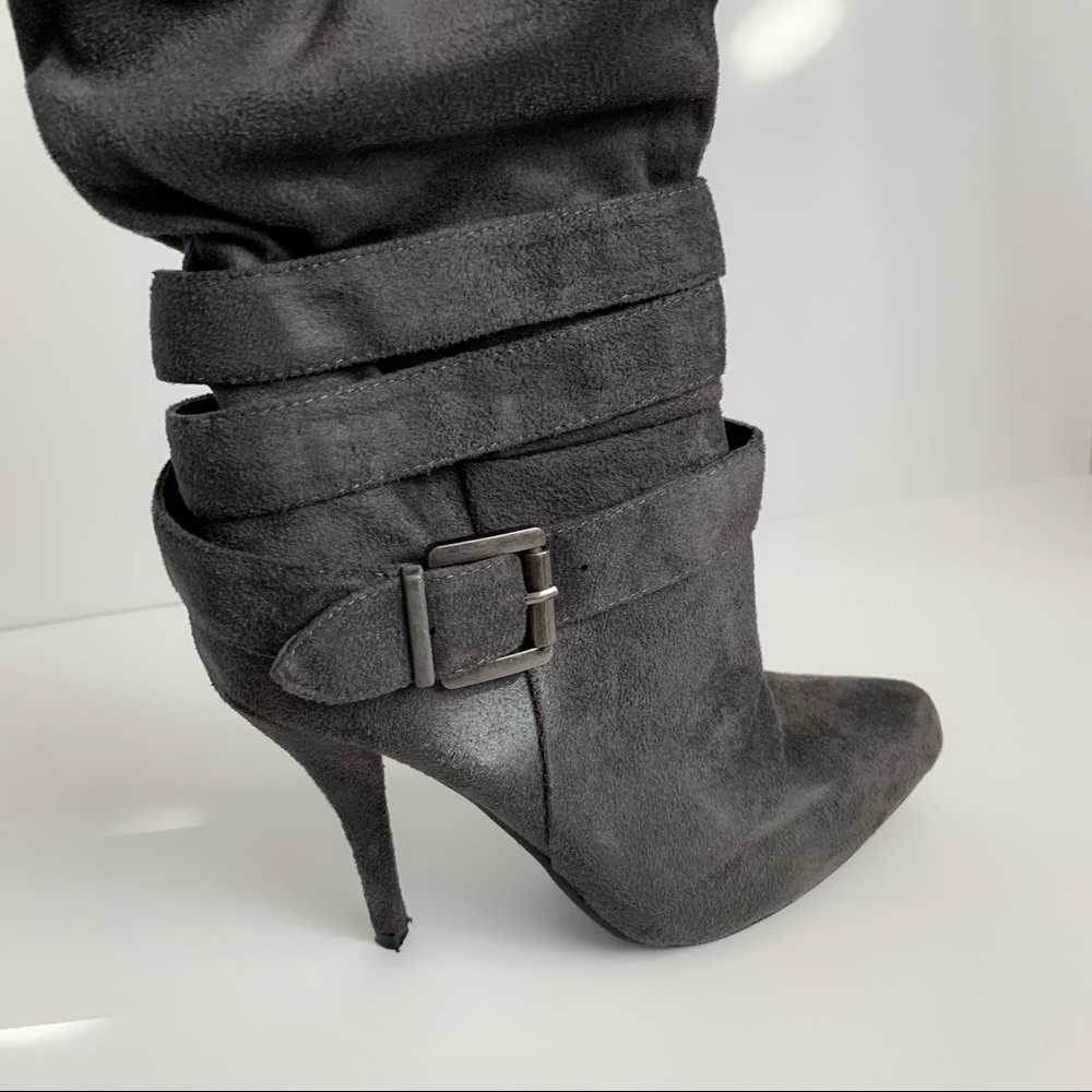 Charcoal Slouch Boot